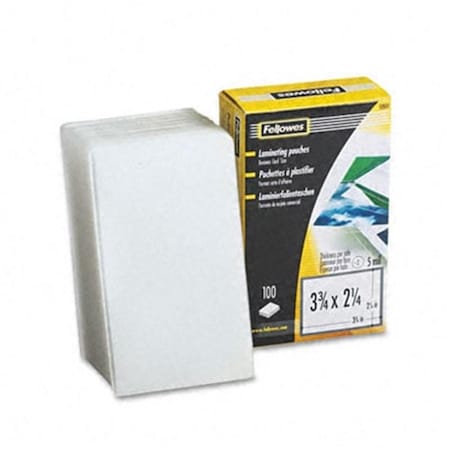 Fellowes Laminating Pouches 5 Mil 2-1/4 x 3-3/4, 100PK FE32338